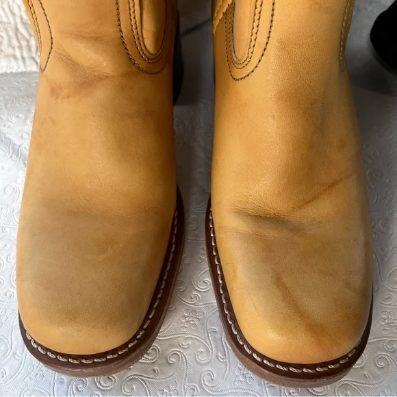 Frye Campus Boots 14L Women 8.5 B Banana Iconic Closet Staple Quiet Luxury Boho - Picture 14 of 16